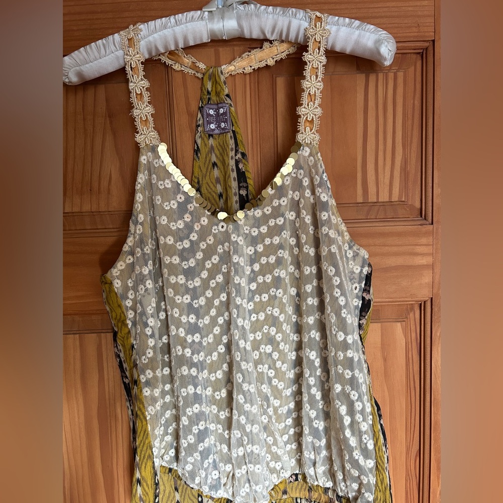 Free People Boho Halter Tank Top